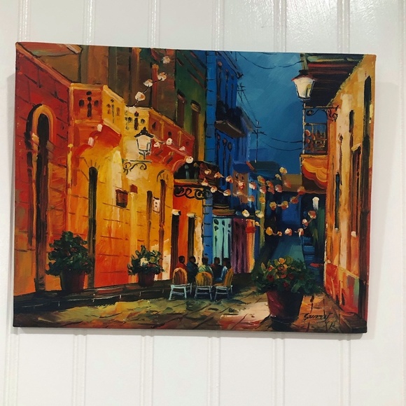 Art Old San Juan Puerto Rico Painting Signed Poshmark